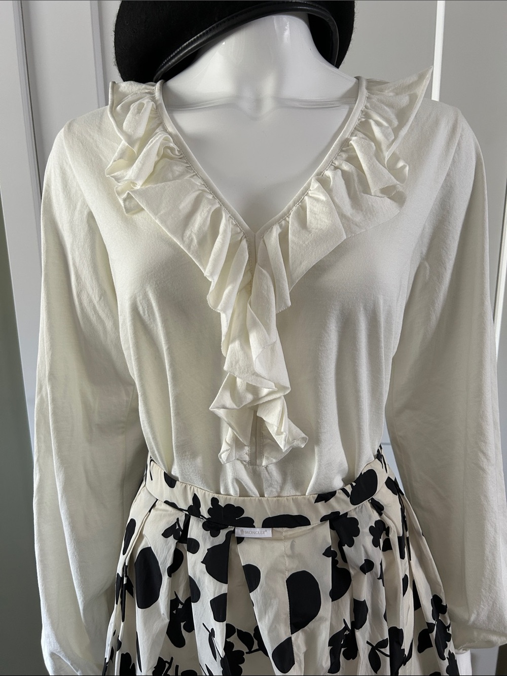 NATION LTD Giorgio Flouncetop in Porcelain | Size Small | New With Tags - Picture 2 of 16